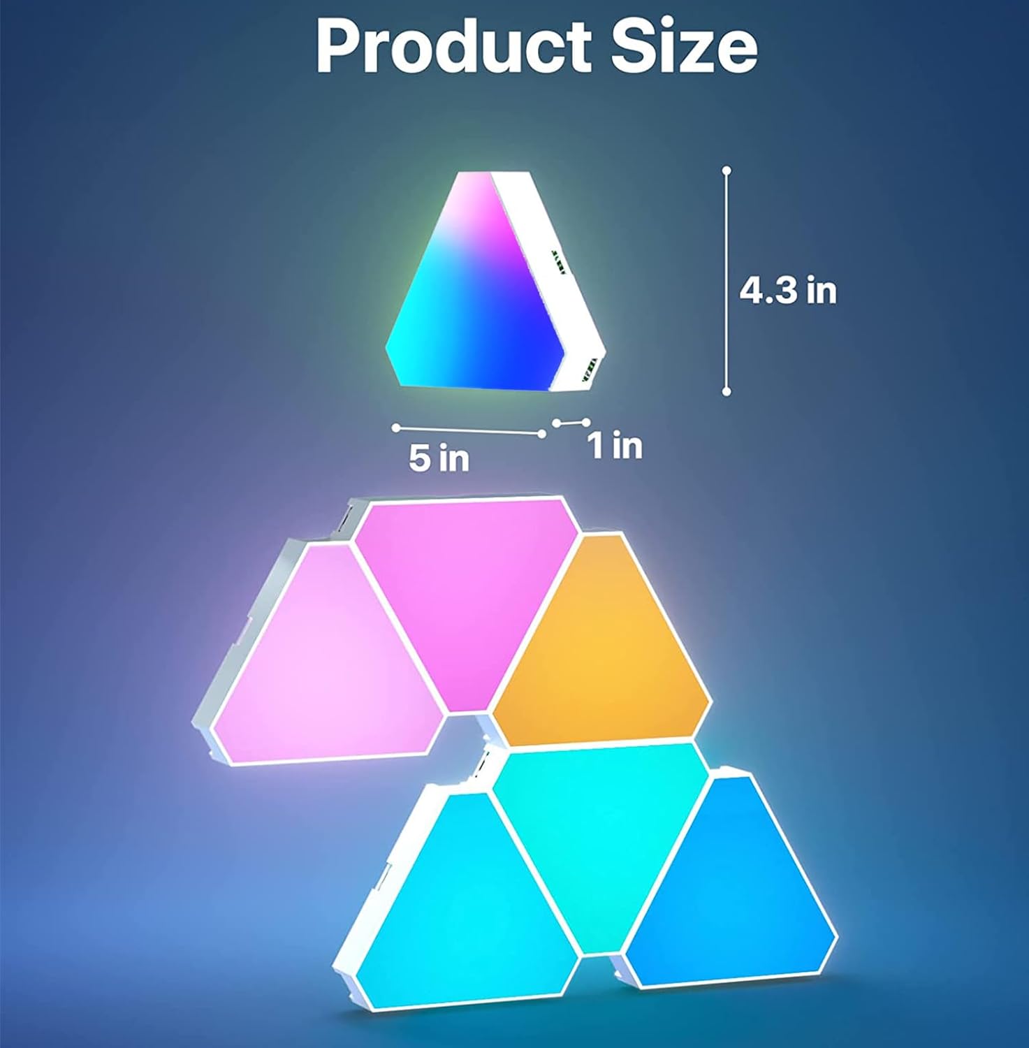 Pack de 10 Luces de Pared Inteligentes Modulares en Forma de Triángulo - Arboleda Store