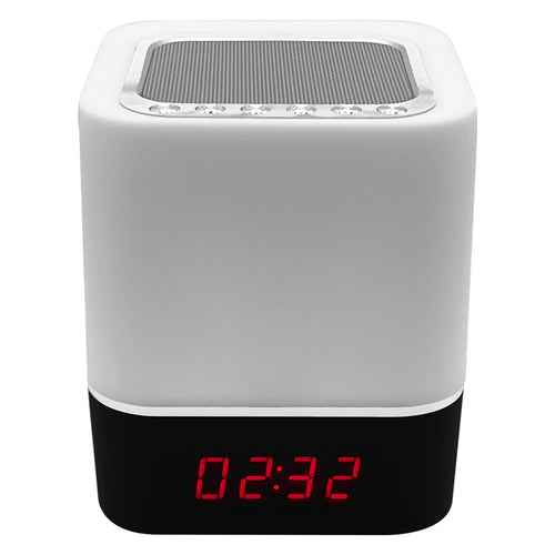 Reloj Despertador Inalámbrico con Altavoz y Luces de Colores Zunammy